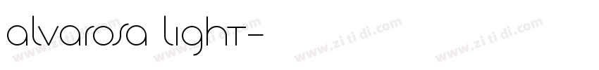 Alvarosa Light字体转换